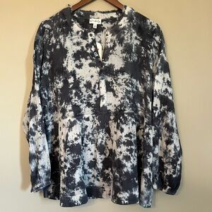 NWT Wonderly Raw Edge Baby Doll Top
